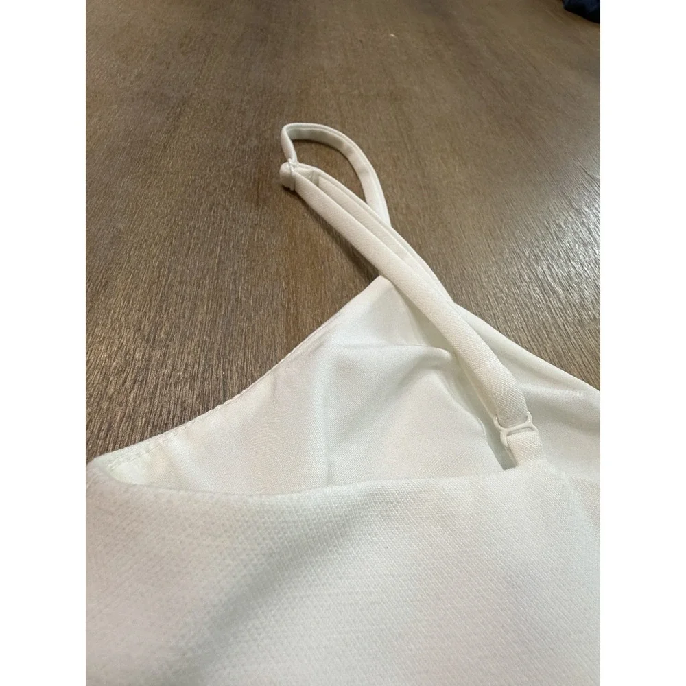 French Connection‎ Whisper White Faux Wrap Mini Dress Size 2 Spaghetti Strap